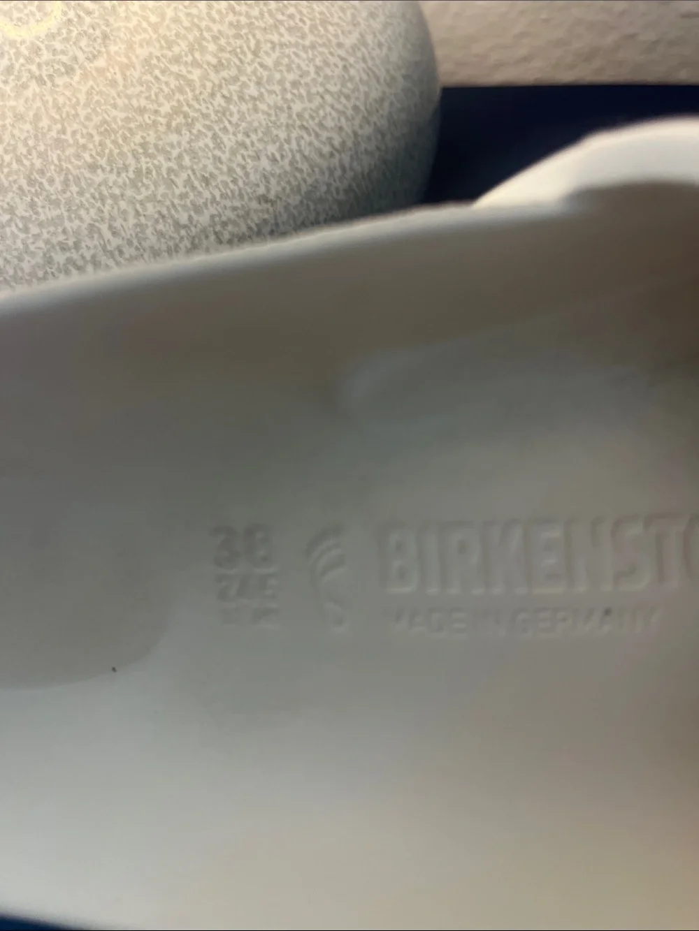 Birkenstock White Rubber Slide Sandals